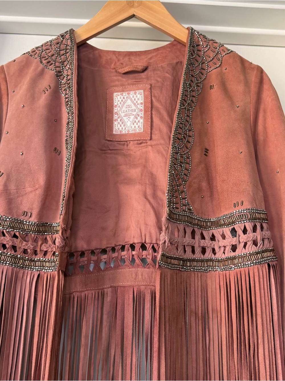 Free People Dramatic Sleeve Suede Kimono - Picture 3 of 8